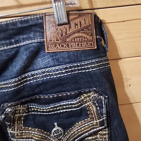 Affliction Blake Jeans Size 34  $175 Faded distressed NWOT 33in Inseam Cotton - Picture 4 of 8